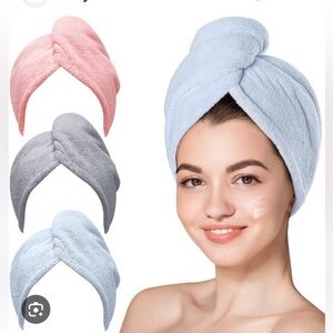 Nutrafol Keep Growing Gray‎ Microfiber Hair Towel New Without Tags